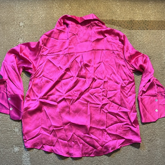 Zara Button Down Shirt in Hot Pink - Picture 3 of 4
